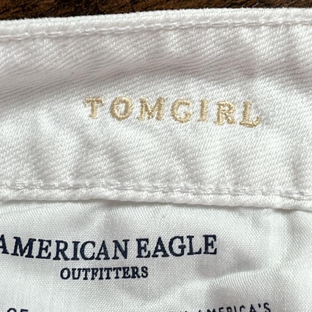 American Eagle Outfitters White Distressed Boyfriend Jeans - Picture 12 of 15